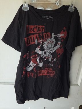 Black Graphic Tee -  Harley Quinn Medium Goth